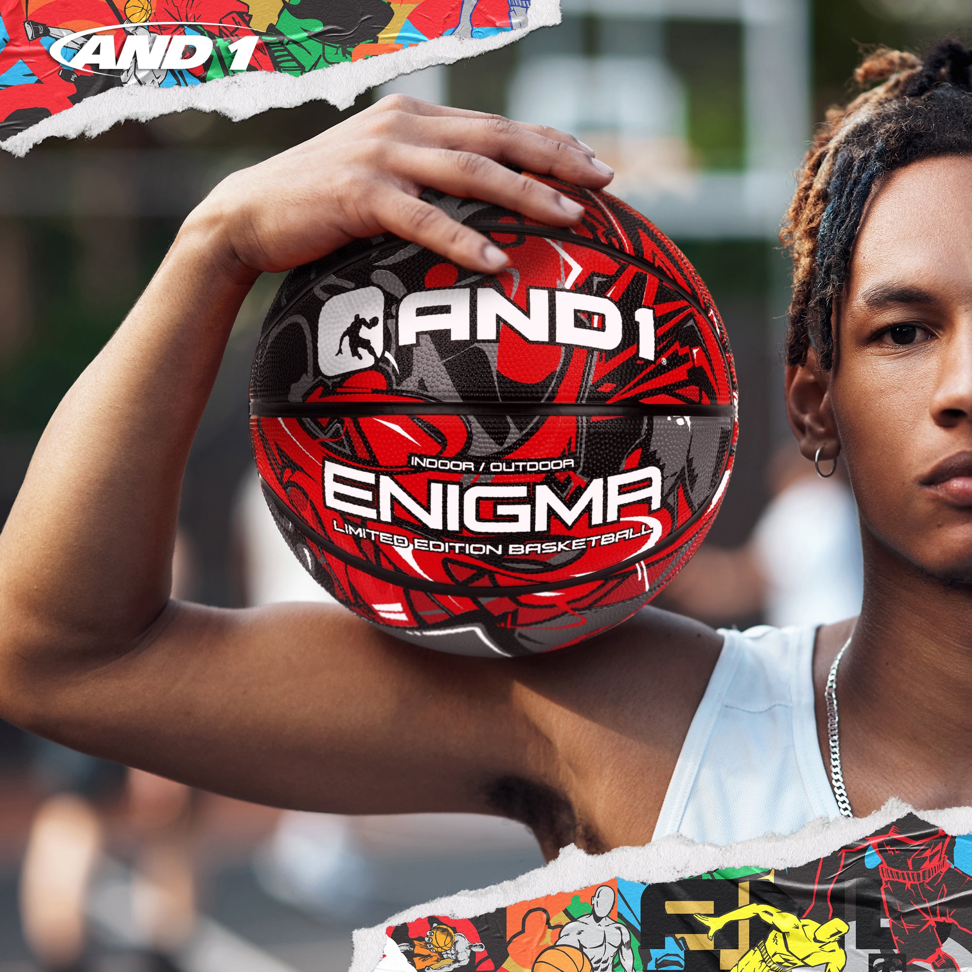 AND1 Enigma Basketball: Official Regulation Size 7 (29.5 inches)