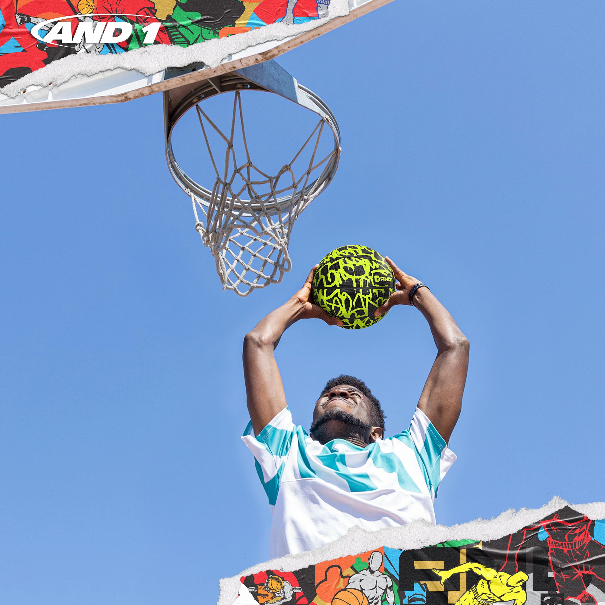 AND1 Graffiti Basketball: Official Regulation Size 7 (29.5 inches)