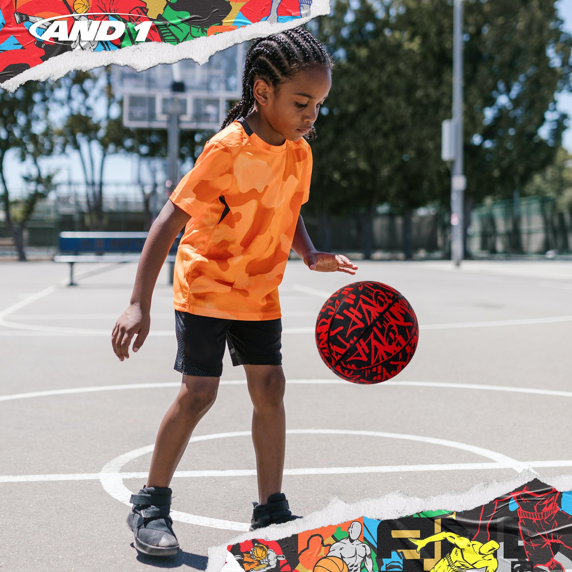 AND1 Street Ink Basketball: Official Regulation Size 5 (27.5 inches)