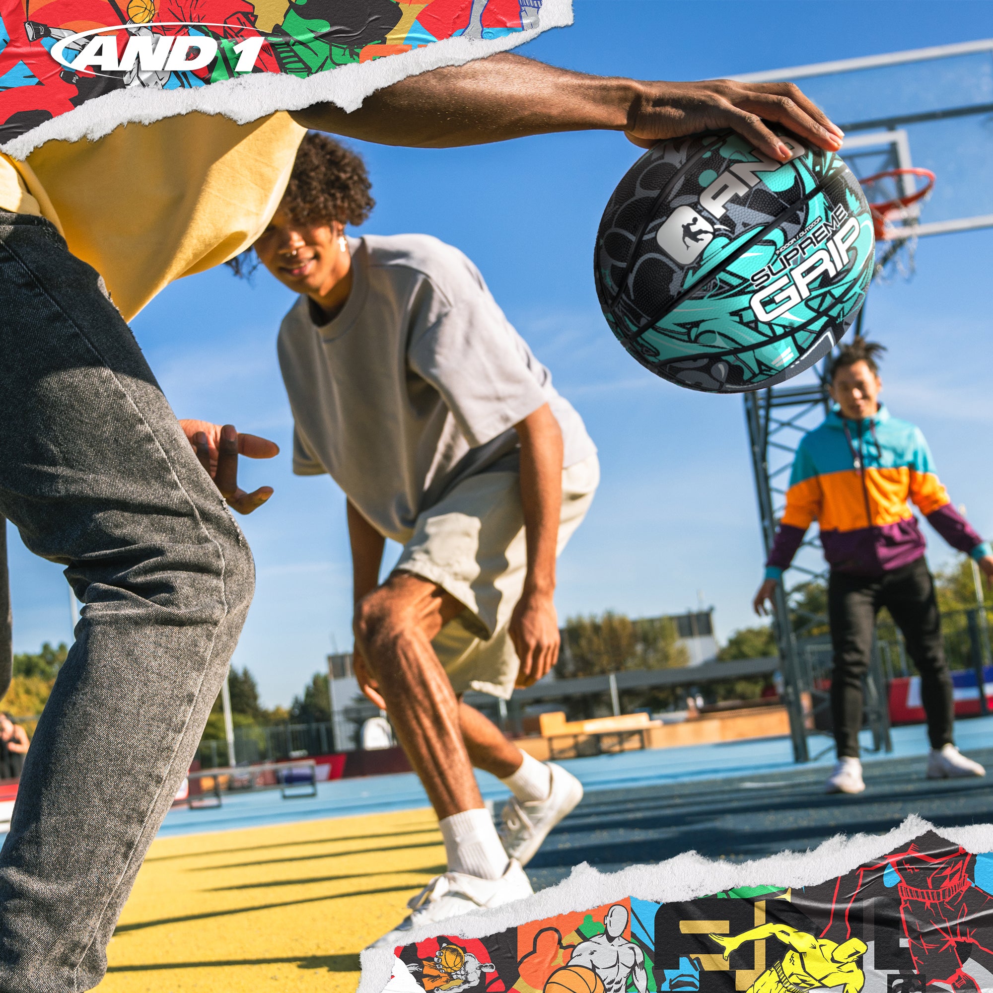 AND1 Supreme Grip Basketball: Official Regulation Size 7 (29.5 inches)