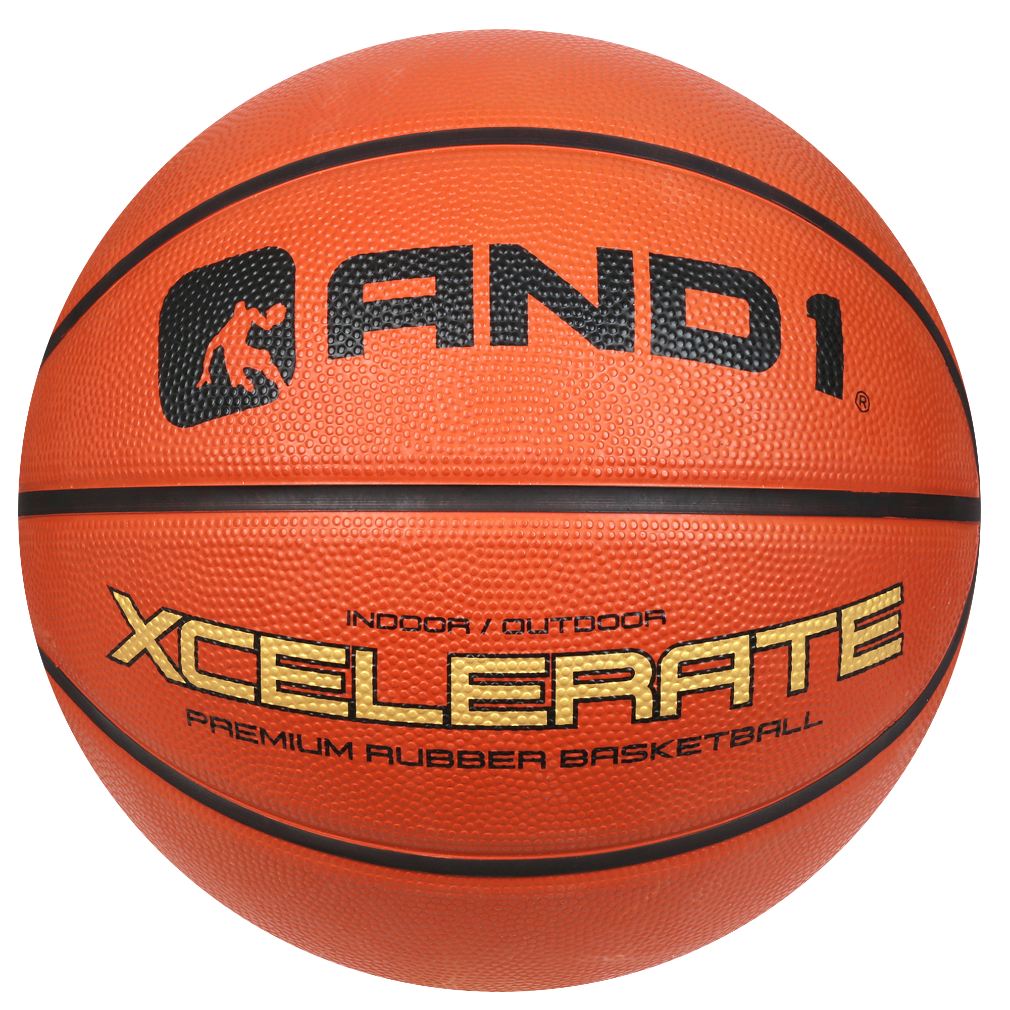 AND1 Xcelerate Rubber Basketball: Official Regulation Size 7 (29.5 inches)