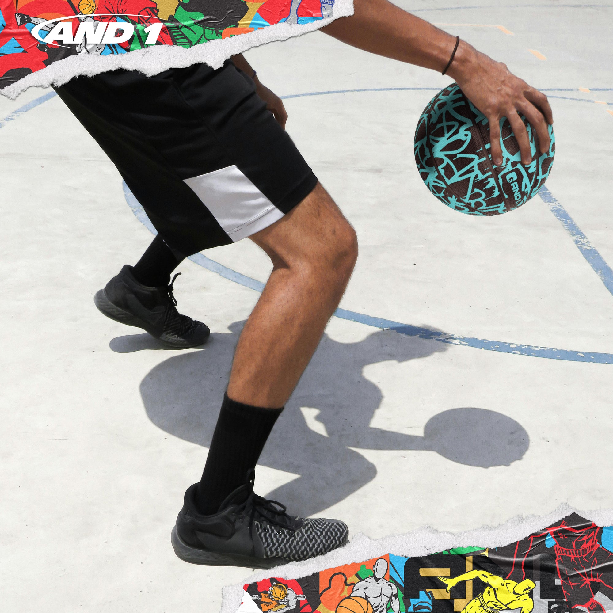 AND1 Graffiti Basketball: Official Regulation Size 7 (29.5 inches)