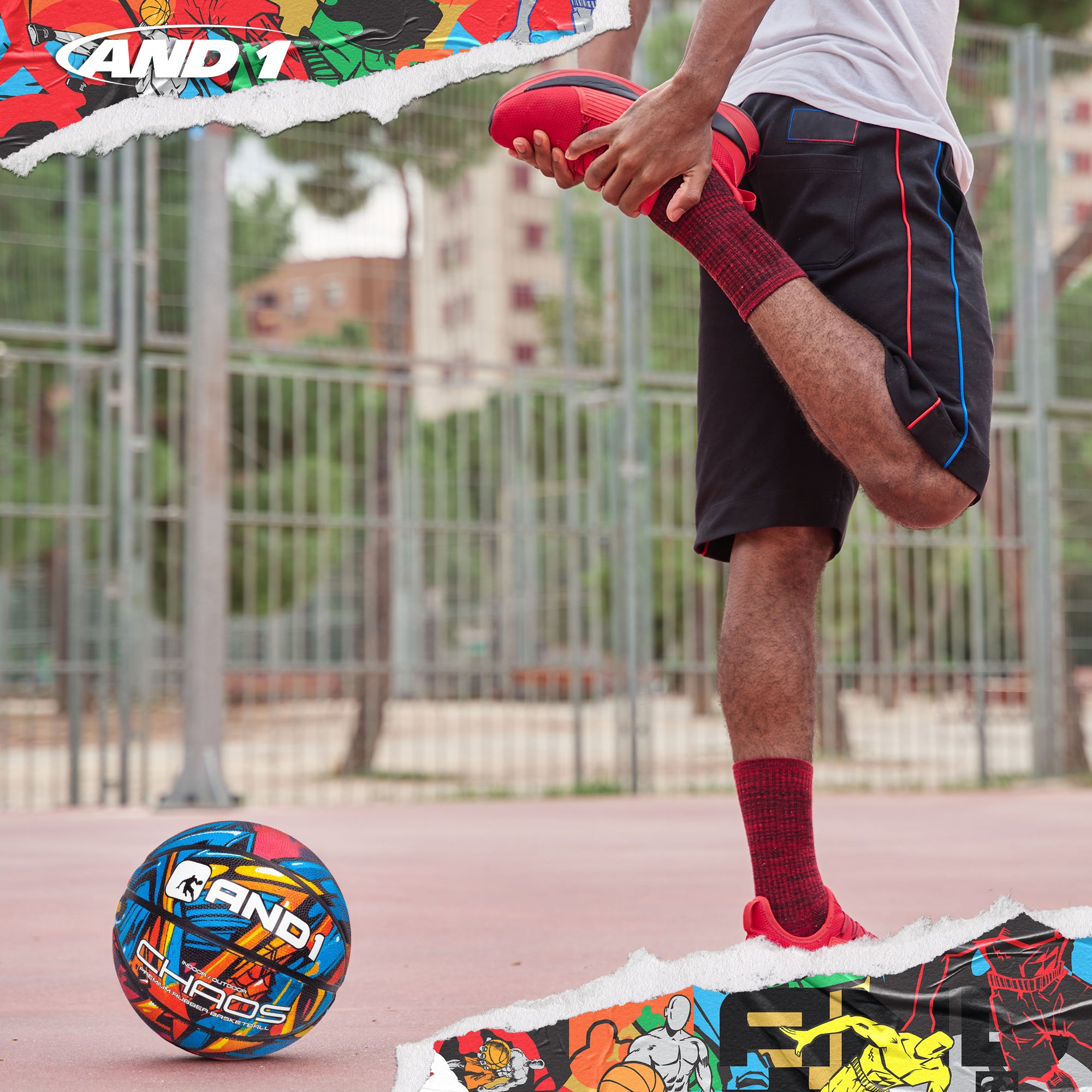 AND1 Chaos Basketball: Official Regulation Size 7 (29.5 inches)