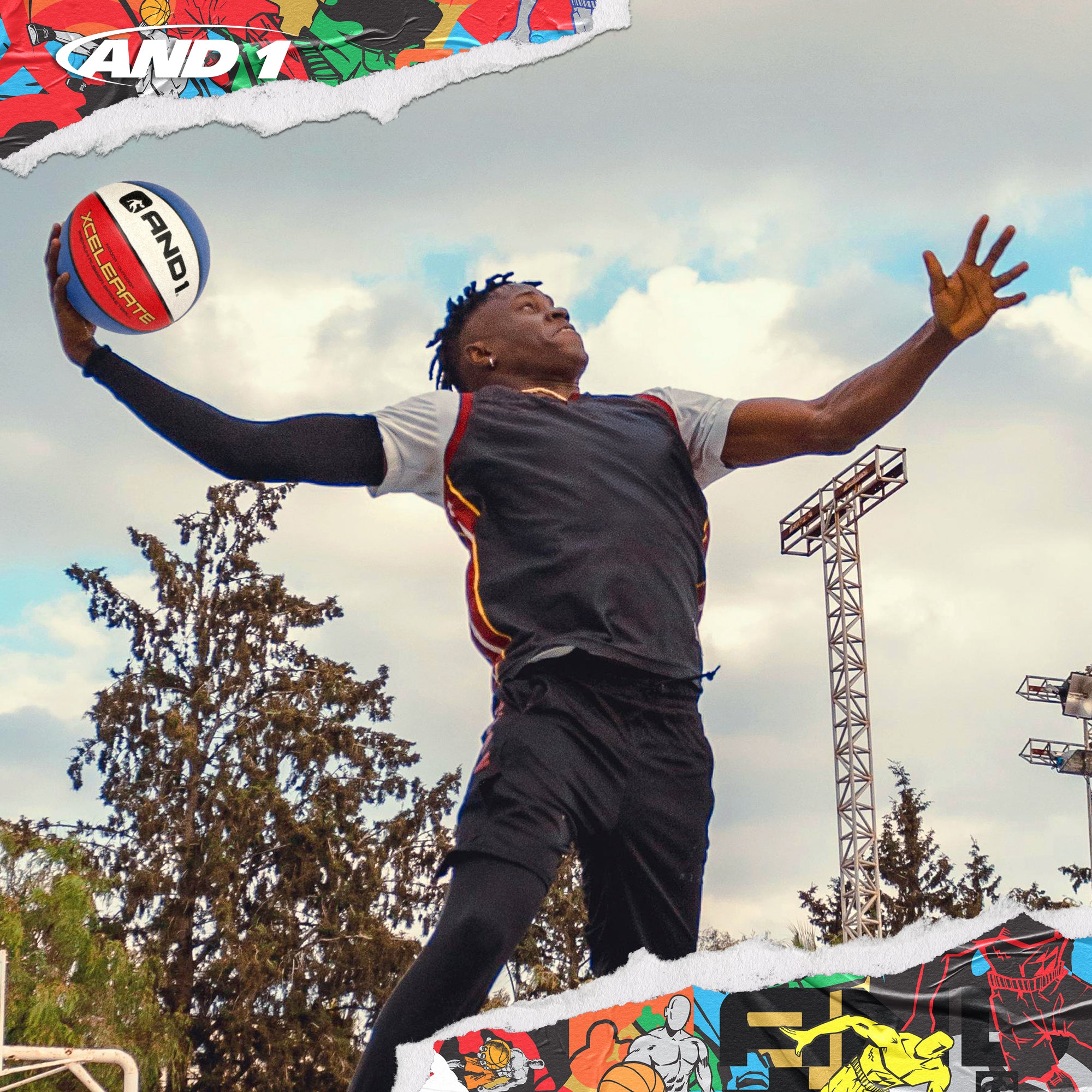 AND1 Xcelerate Rubber Basketball: Official Regulation Size 7 (29.5 inches)