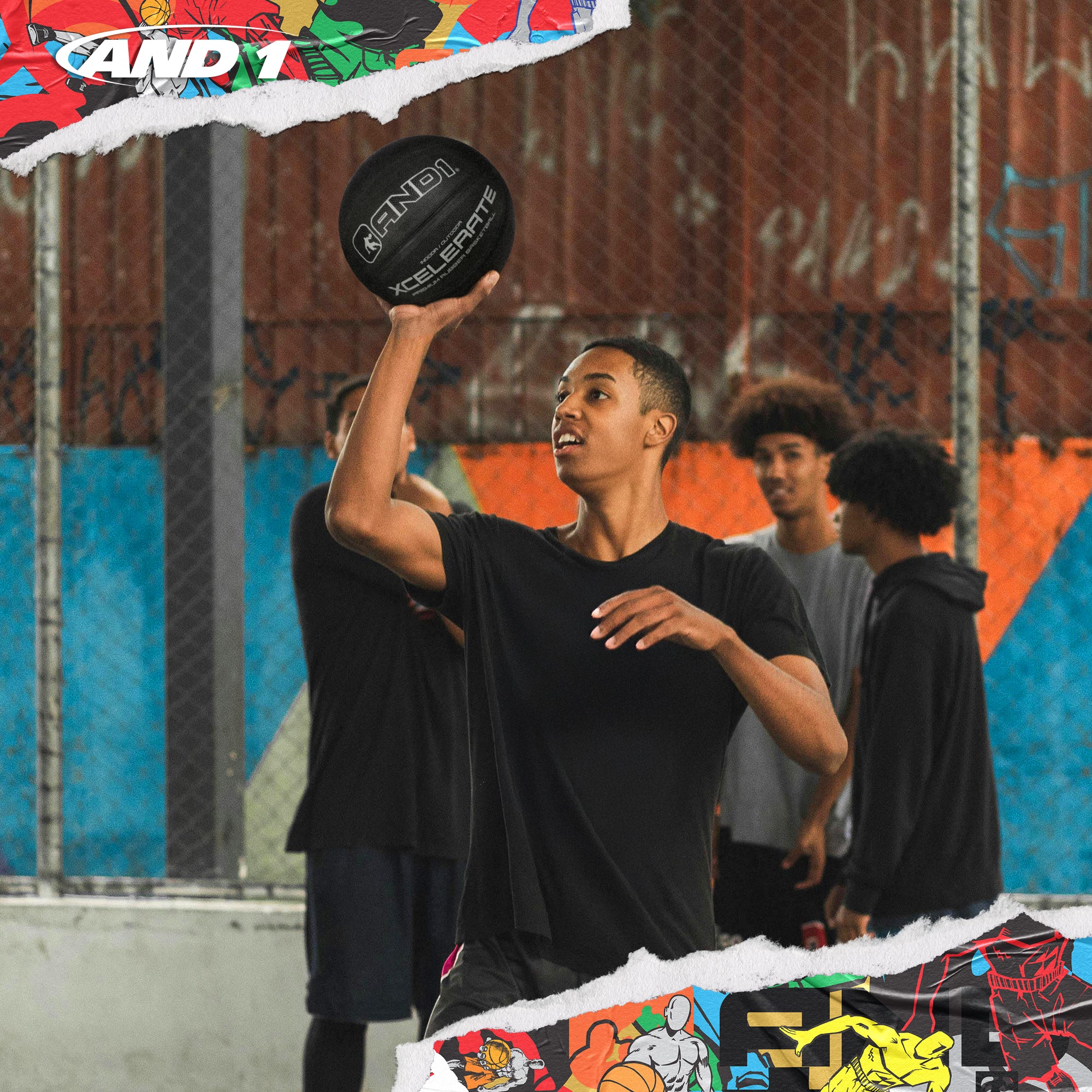 AND1 Xcelerate Rubber Basketball: Official Regulation Size 7 (29.5 inches)