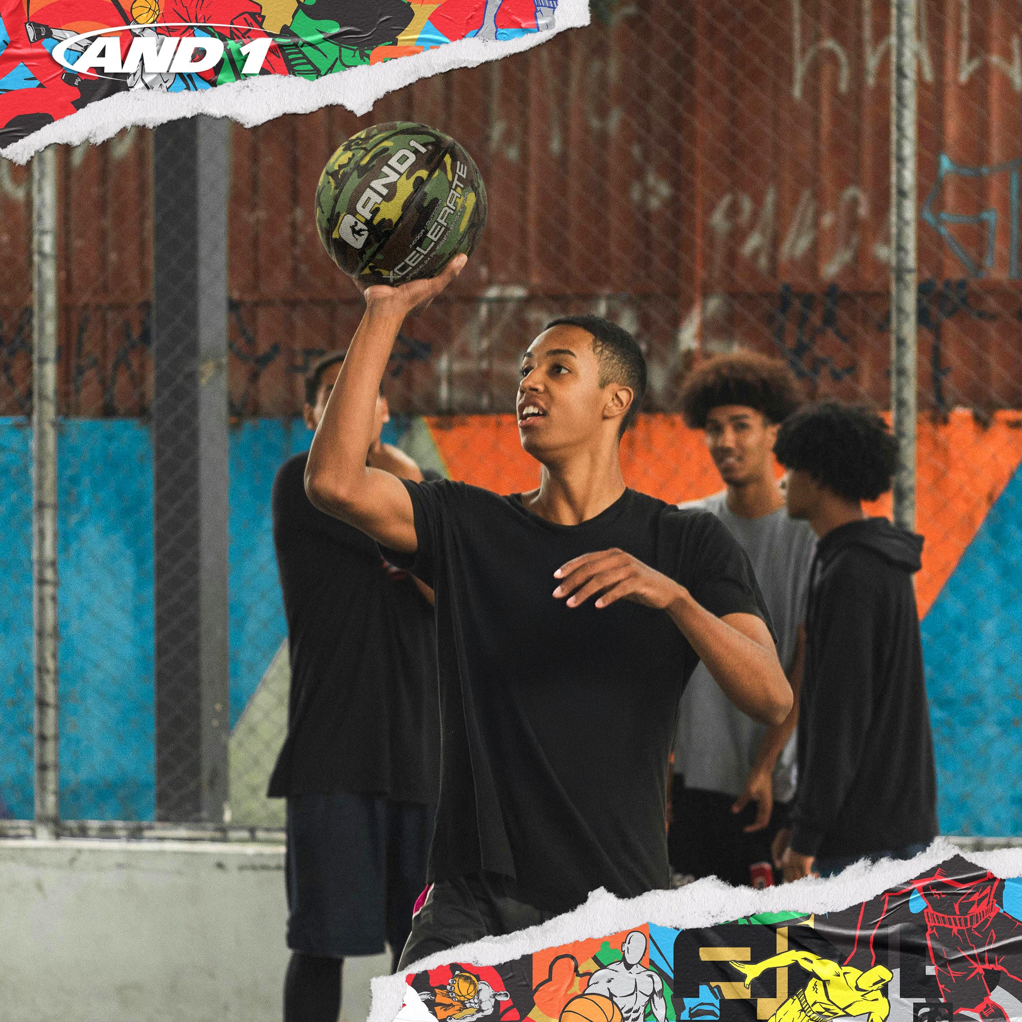 AND1 Xcelerate Rubber Basketball: Official Regulation Size 7 (29.5 inches)