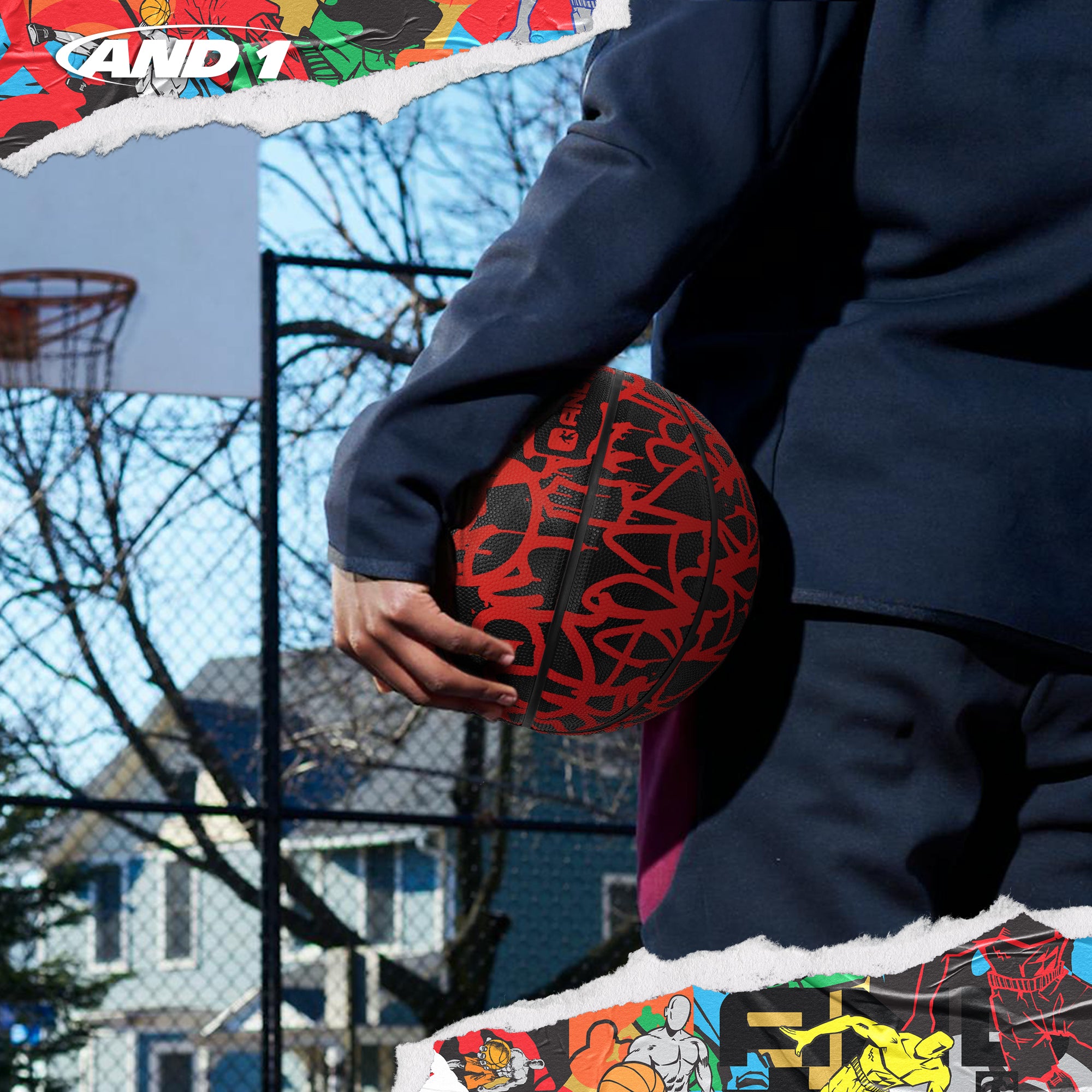 AND1 Graffiti Basketball: Official Regulation Size 7 (29.5 inches)