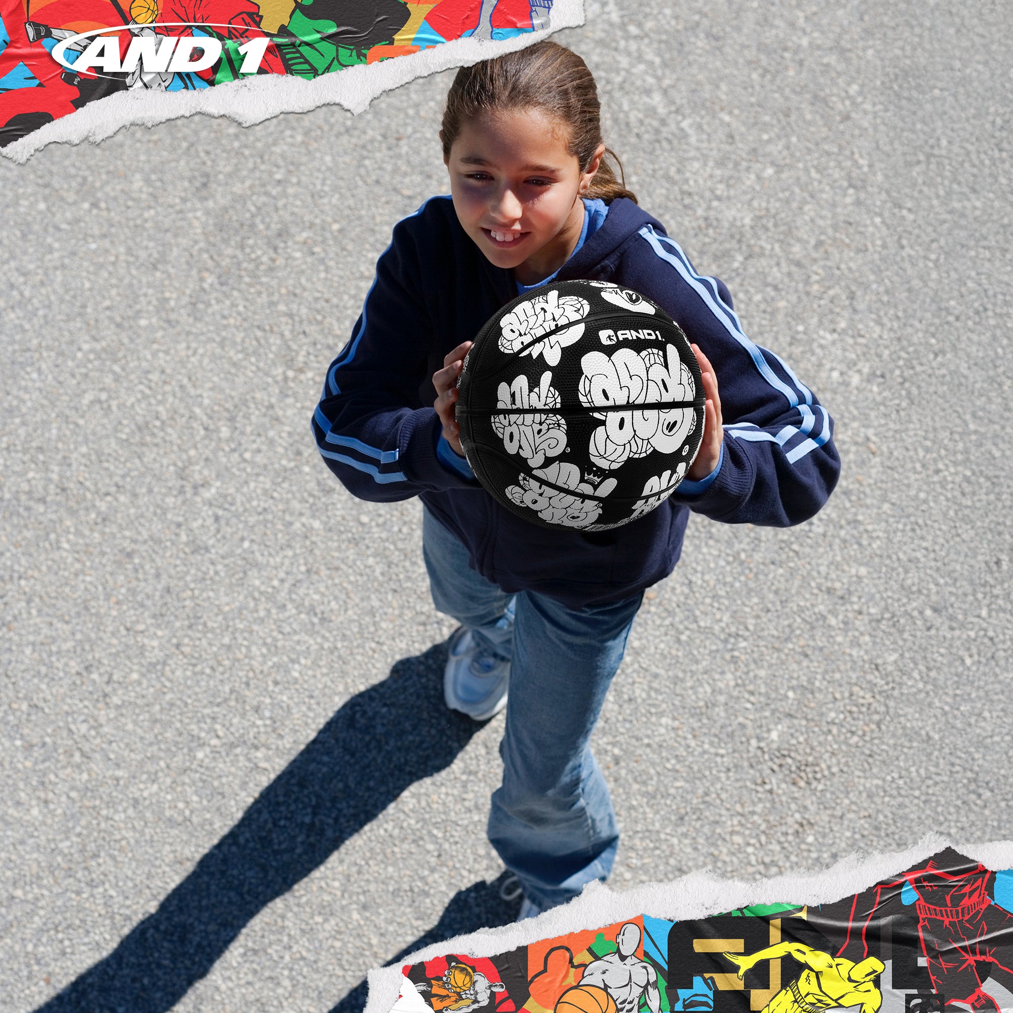 AND1 Toss Up Basketball: Official Regulation Size 5 (27.5 inches)