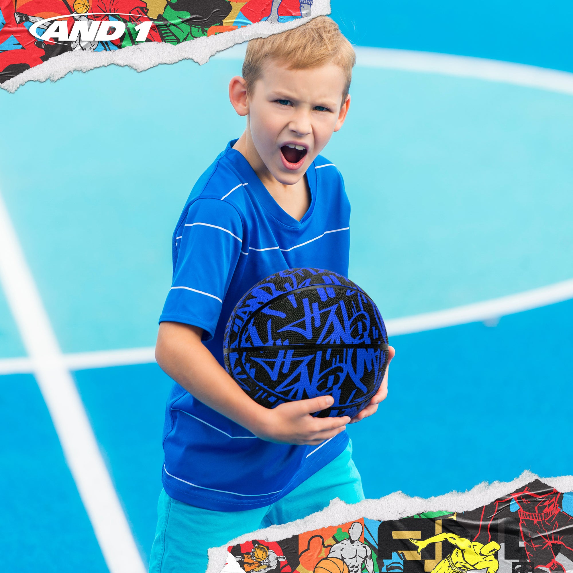 AND1 Street Art Basketball: Official Regulation Size 5 (27.5 inches)