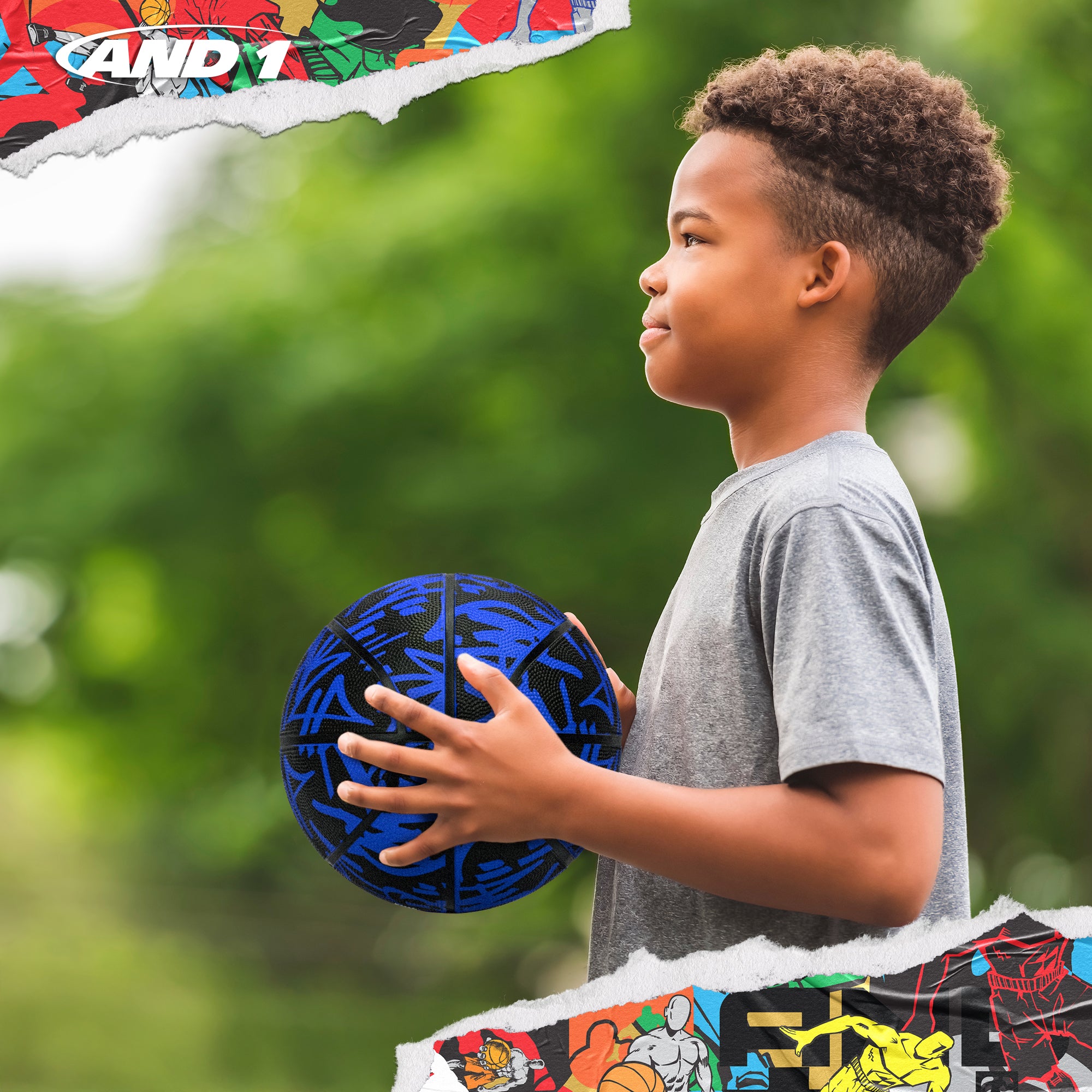 AND1 Street Art Basketball: Official Regulation Size 5 (27.5 inches)
