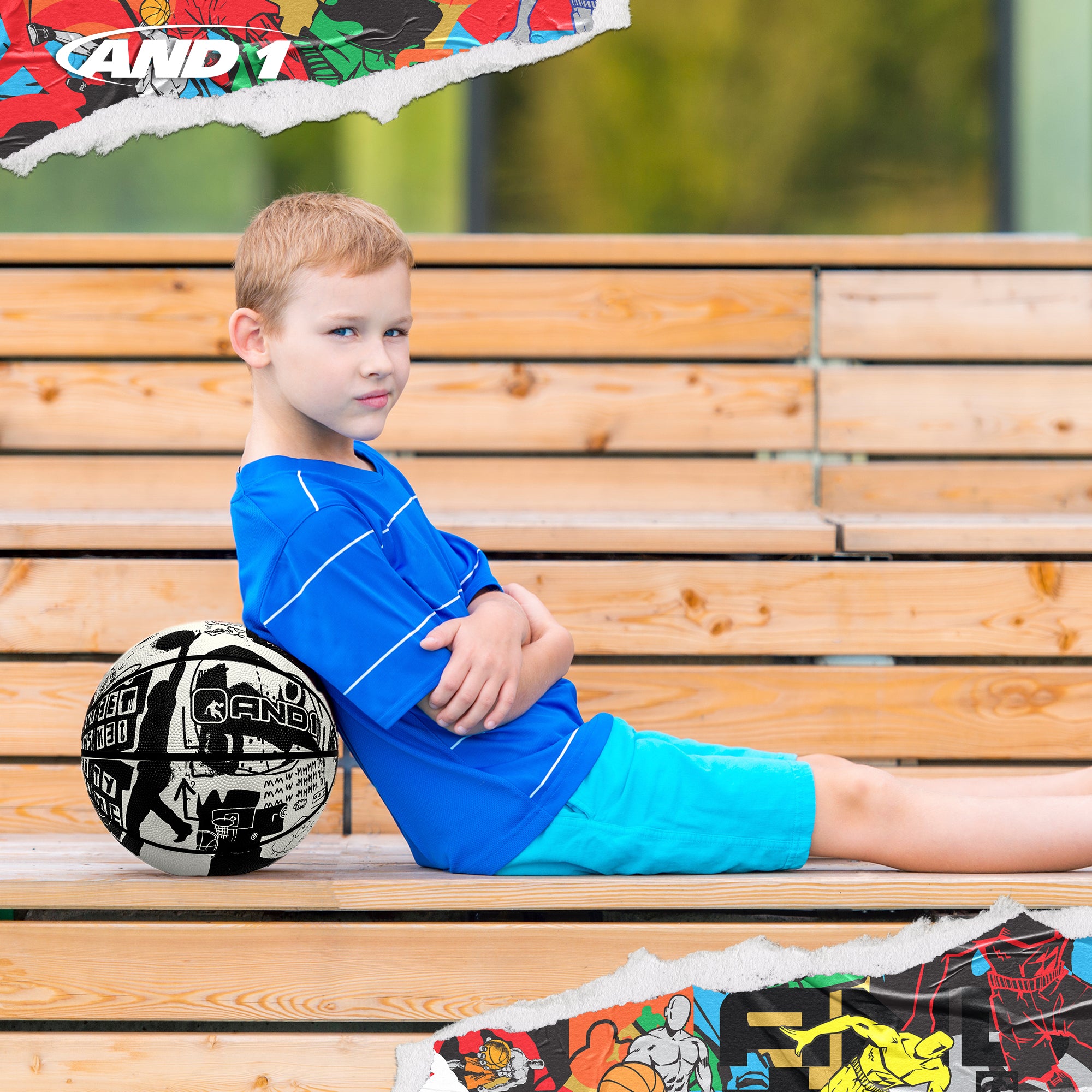 AND1 Street Art Basketball: Official Regulation Size 5 (27.5 inches)