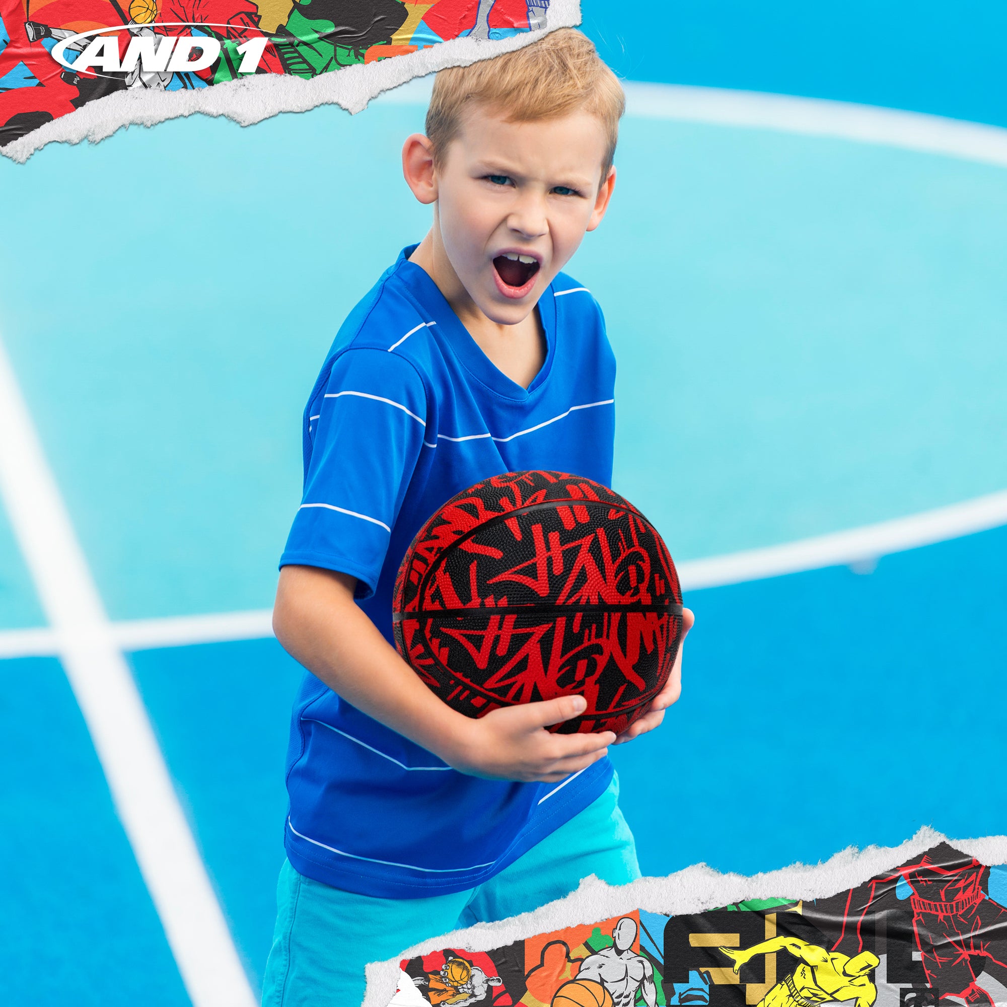 AND1 Street Ink Basketball: Official Regulation Size 5 (27.5 inches)