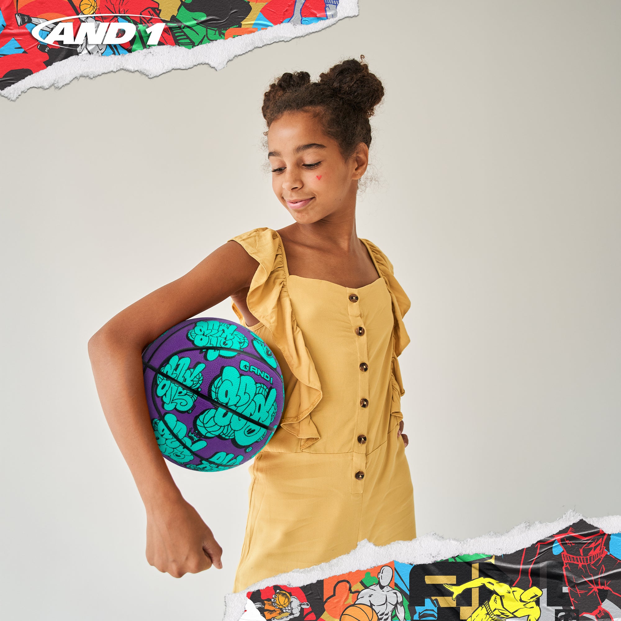 AND1 Toss Up Basketball: Official Regulation Size 6 (28.5 inches)