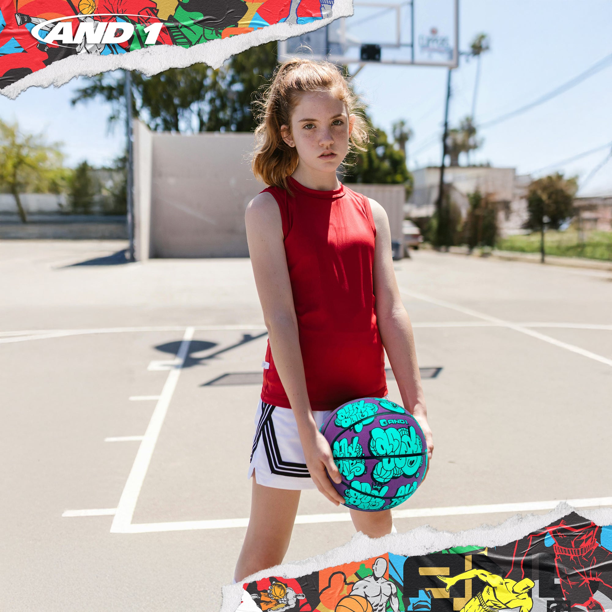 AND1 Toss Up Basketball: Official Regulation Size 6 (28.5 inches)