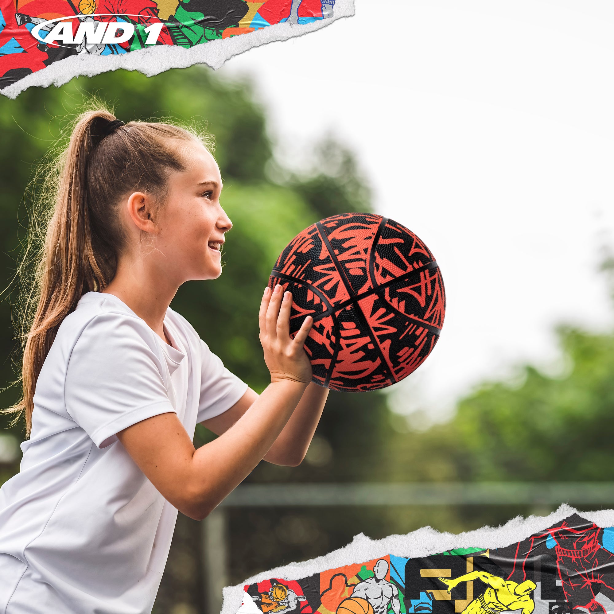 AND1 Street Ink Basketball: Official Regulation Size 6 (28.5 inches)