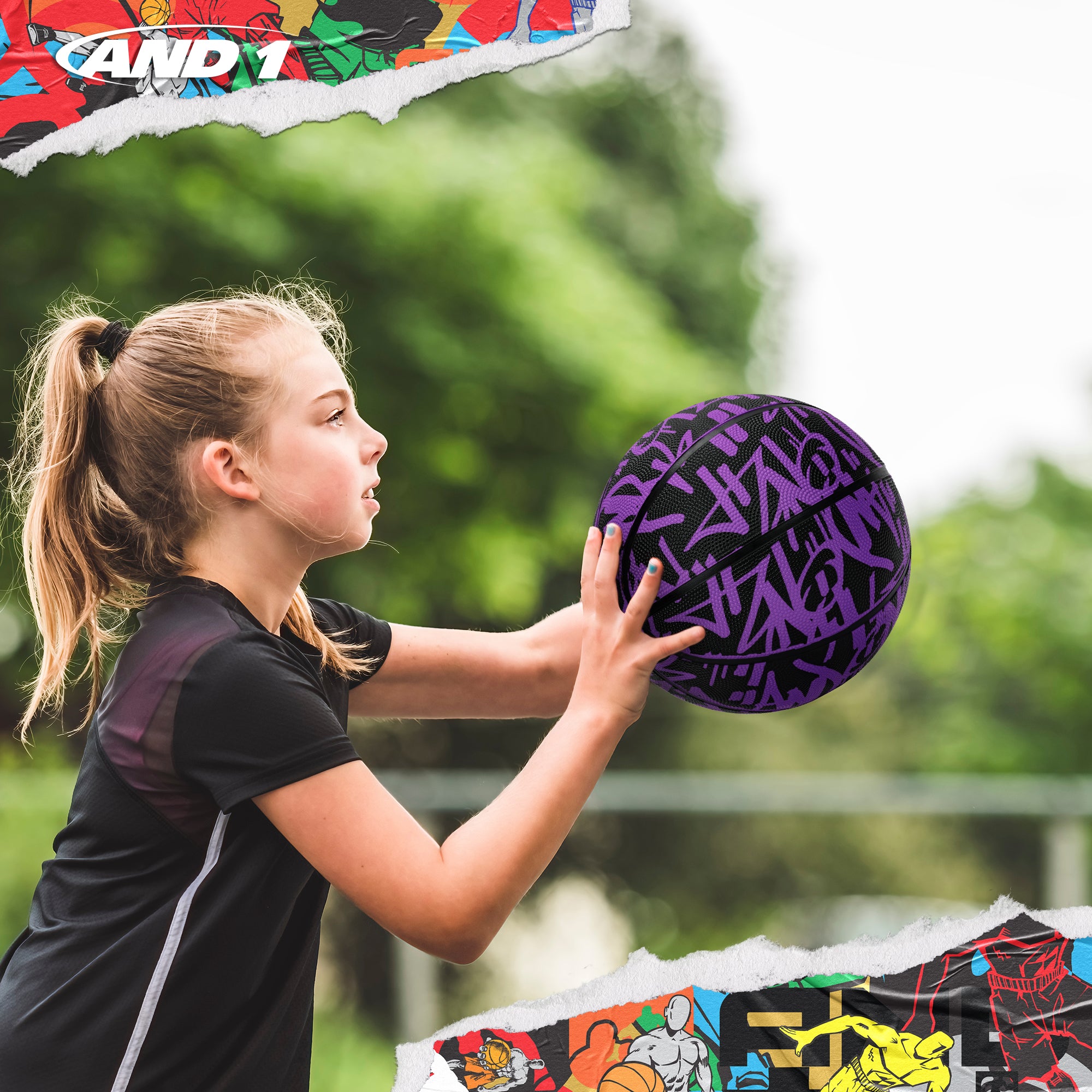 AND1 Street Ink Basketball: Official Regulation Size 6 (28.5 inches)
